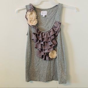 Deletta Ruffle Front Tank Top Size S